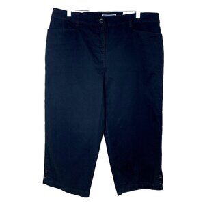 Karen Scott Womens 14 NEW Black Pants Comfort Capri Tummy Control Crop Stretch